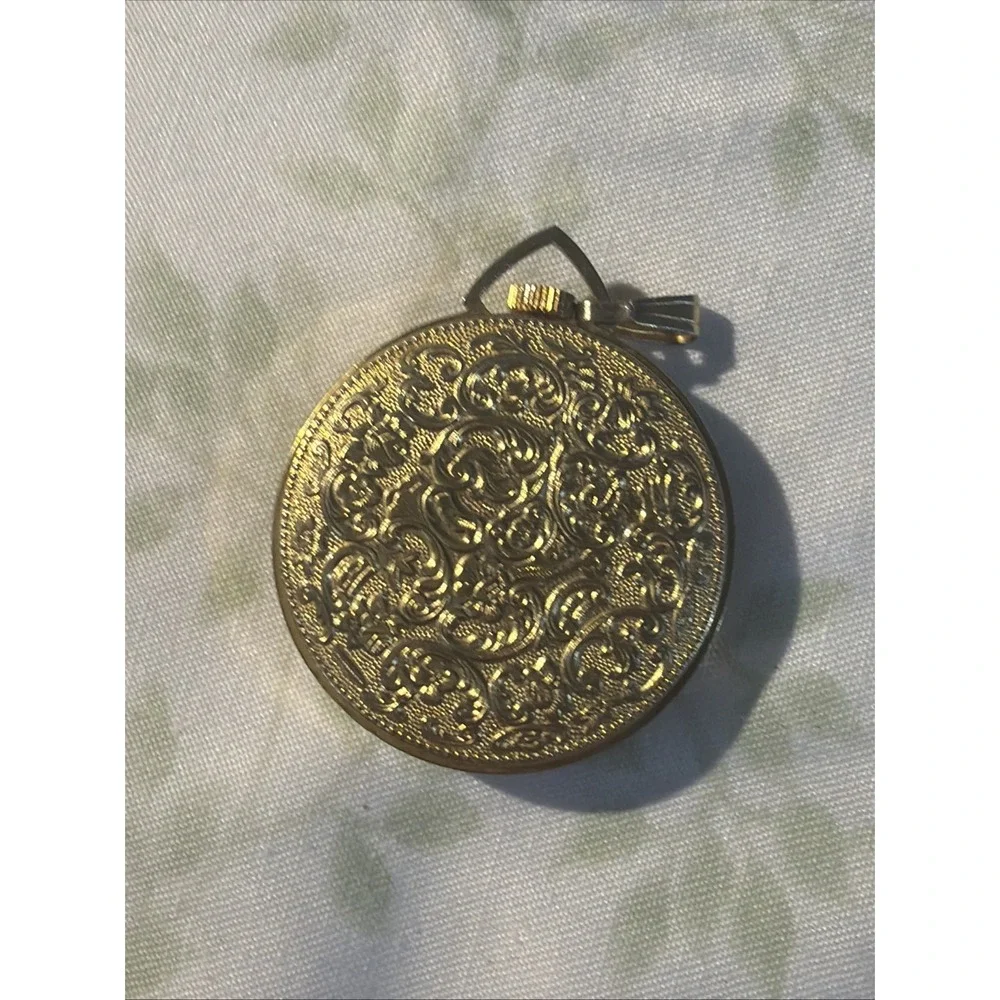Vintage Trice Swiss Made Pendant Watch Gold Tone Roman Numeral Mechanical RUNS